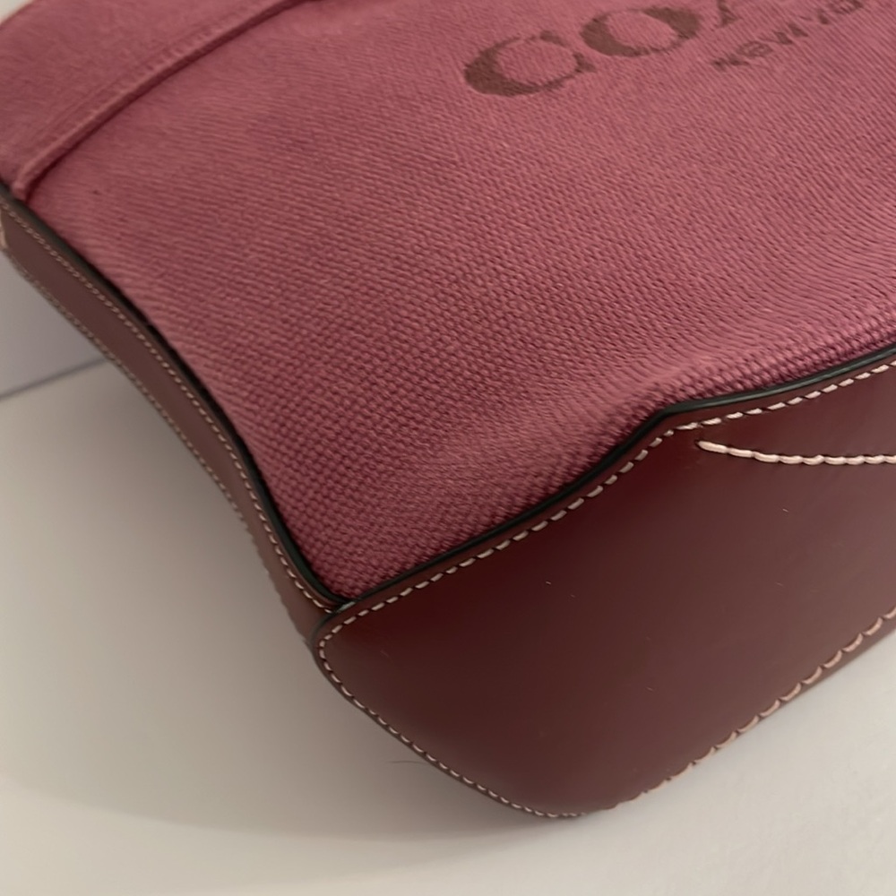 Coach Small Canvas Tote Light Raspberry Multi - Picture 9 of 12